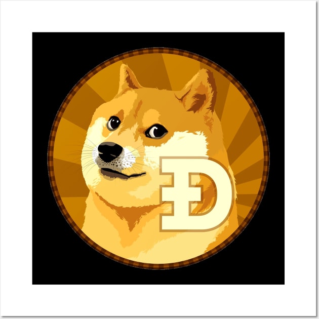 dogecoin to the moon Wall Art by efanmr